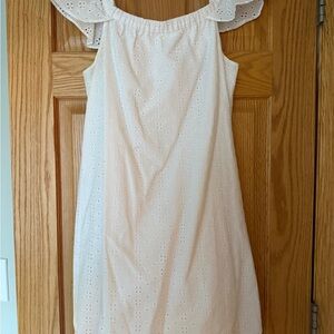 J. Crew White Eyelet Off-Shoulder